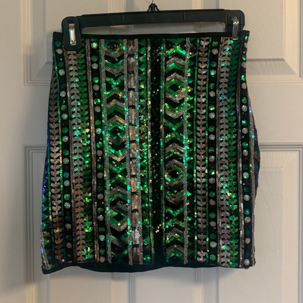 Sequin mini skirt